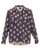 Matchesfashion.com Needles - Long-sleeved Polka-dot Crepe Shirt - Mens - Purple