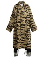 Matchesfashion.com Vetements - Reversible Camouflage And Scarf Trench Coat - Womens - Green Multi