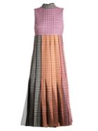 Christopher Kane Tulle-insert Gingham Cotton Dress