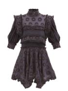 Isabel Marant - Dysart Broderie Anglaise Mini Dress - Womens - Navy