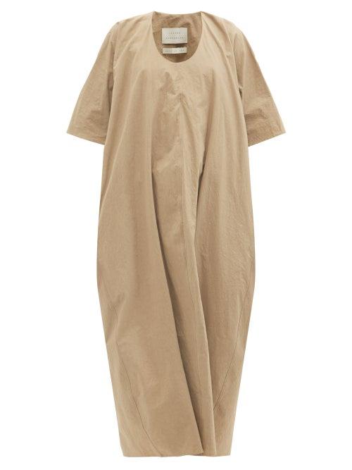 Matchesfashion.com Lauren Manoogian - Hunch Cotton-canvas Dress - Womens - Beige