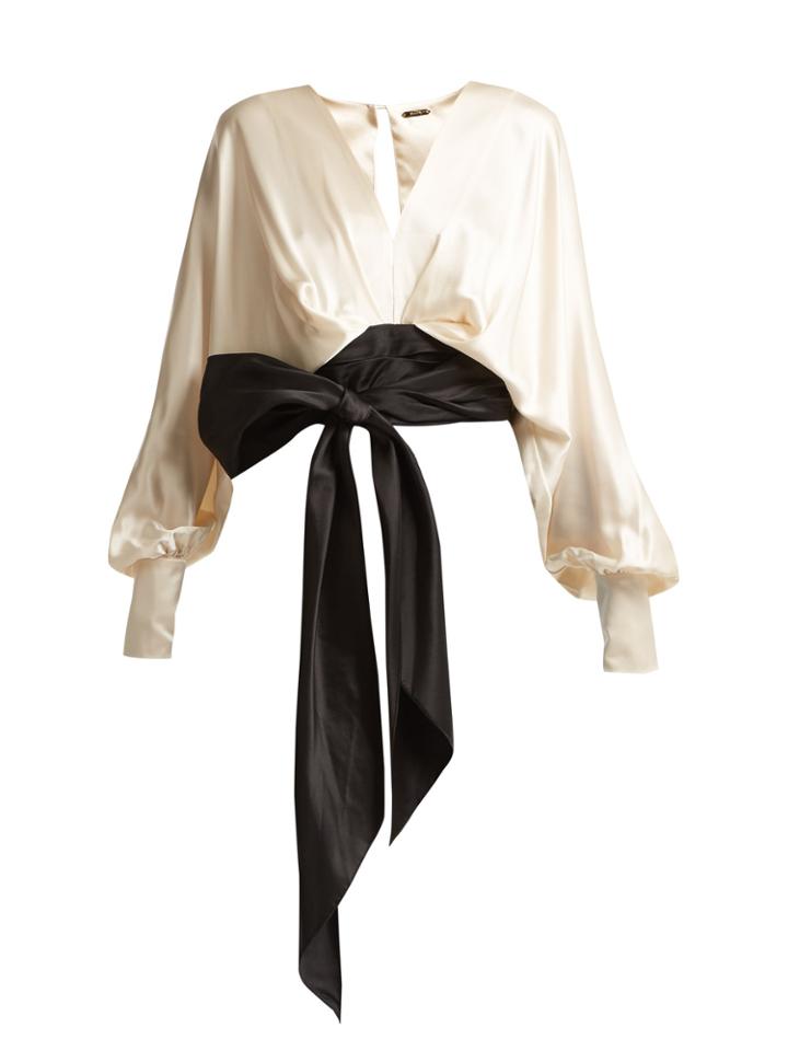 Johanna Ortiz Tie-waist Silk Blouse