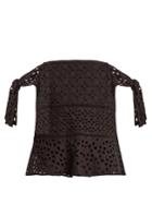 Rebecca Taylor Amora Off-the-shoulder Eyelet-lace Cotton Top