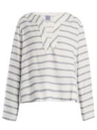 Matchesfashion.com Thierry Colson - Biarritz Spunga Striped Top - Womens - Blue Stripe