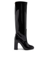 Matchesfashion.com Fabrizio Viti - Farrah Knee-high Patent-leather Boots - Womens - Black