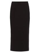 Matchesfashion.com Alessandra Rich - Wool Blend Boucl Pencil Skirt - Womens - Black