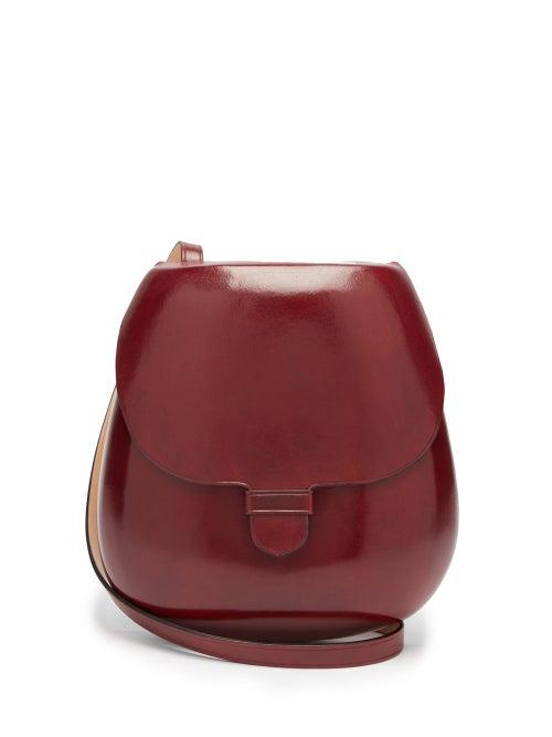 Matchesfashion.com Lemaire - Cartridge Leather Cross Body Bag - Womens - Burgundy
