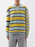 The Elder Statesman - Striped Cashmere Top - Womens - Blue Yellow