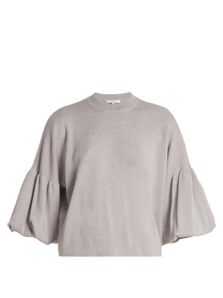 Tibi Puff-sleeved Wool Sweater