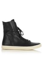 Rick Owens High-top Leather Trainers