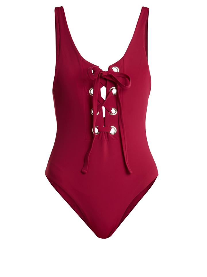 Mara Hoffman Desa Lace-up Swimsuit