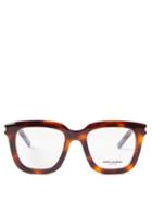 Saint Laurent - Oversized Square Tortoiseshell-acetate Glasses - Womens - Brown