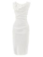 Matchesfashion.com Vivienne Westwood - Ginnie Draped Satin Dress - Womens - White