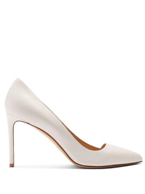 Matchesfashion.com Francesco Russo - Asymmetric Leather Pumps - Womens - White