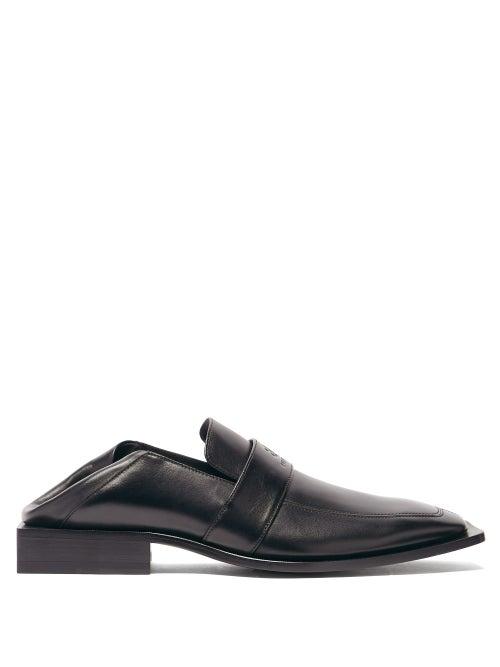 Matchesfashion.com Balenciaga - Collapsible-heel Leather Loafers - Mens - Black
