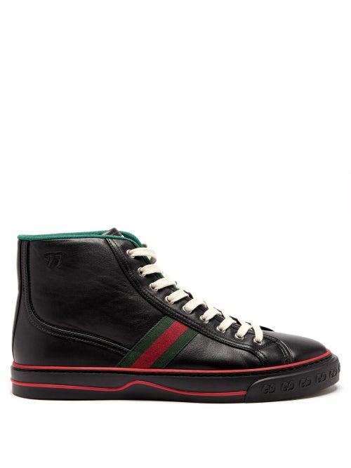 Gucci - Tennis 1977 High-top Leather Trainers - Mens - Black