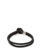 Matchesfashion.com Paul Smith - Woven Leather Bracelet - Mens - Black