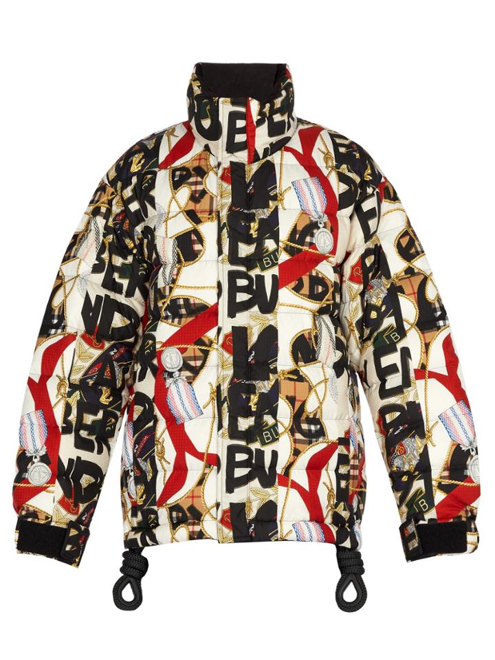 Burberry Down-filled Graffiti And Archive-print Jacket