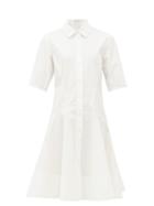 Matchesfashion.com Proenza Schouler White Label - Cotton-poplin Shirt Dress - Womens - White