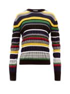 Matchesfashion.com Jw Anderson - Striped Wool Sweater - Mens - Navy Multi
