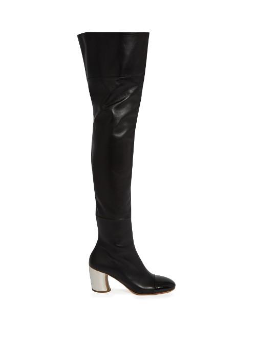 Proenza Schouler Leather Curved-heel Over-the-knee Boots