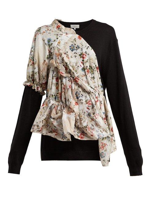 Matchesfashion.com Preen By Thornton Bregazzi - Penny Merino Wool Blend Sweater - Womens - Ivory Multi