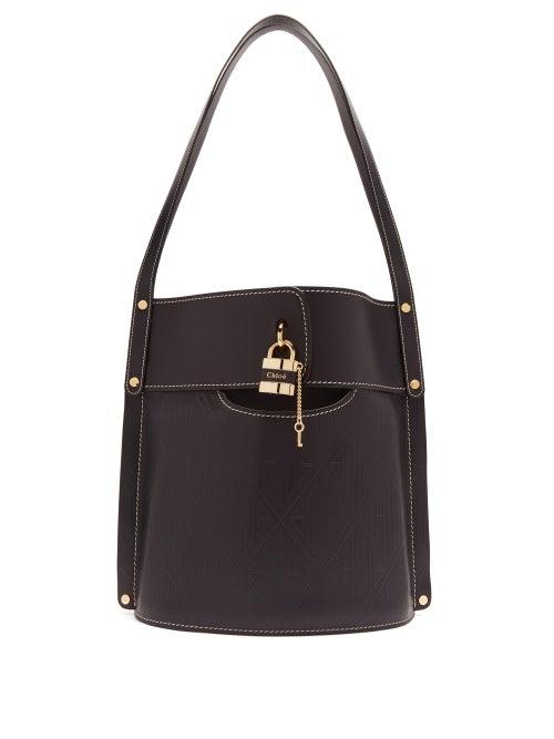 Matchesfashion.com Chlo - Aby Large Leather Bucket Bag - Womens - Navy