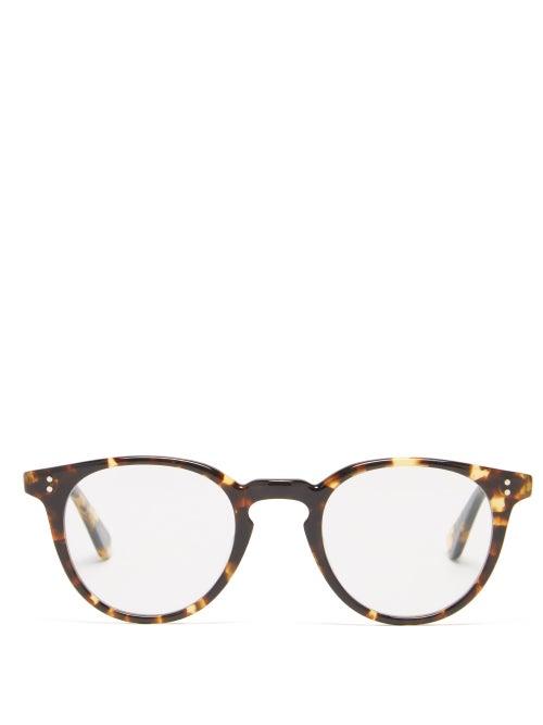 Matchesfashion.com Garrett Leight - Clement Round Tortoiseshell-acetate Glasses - Womens - Brown Multi