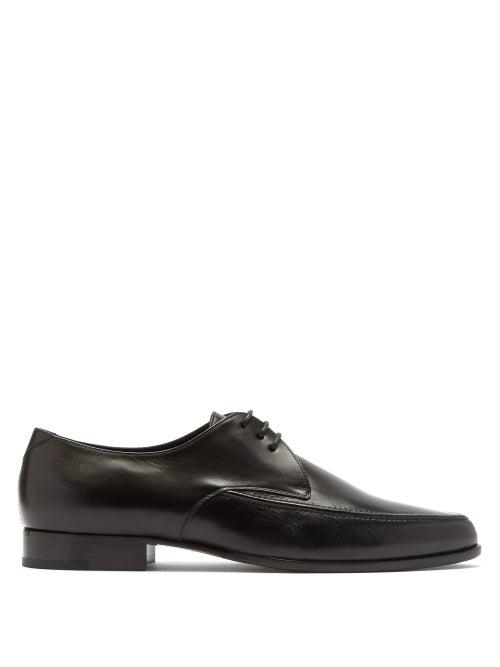Matchesfashion.com Saint Laurent - Sinclair Point-toe Leather Brogues - Womens - Black