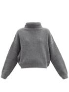 Matchesfashion.com Isabel Marant - Brooke Wool-blend Roll-neck Sweater - Womens - Grey
