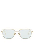 Cutler And Gross Square-frame Gold-plated Sunglasses