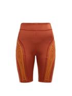 Matchesfashion.com Fendi - Logo Embossed Performance Shorts - Womens - Dark Orange