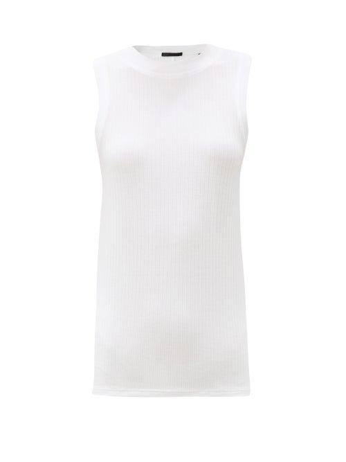Matchesfashion.com Atm - Ribbed Micromodal-blend Tank Top - Womens - White
