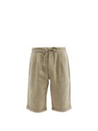Matchesfashion.com Pro - Drawstring Hand-woven Linen Shorts - Mens - Beige