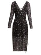 Matchesfashion.com Altuzarra - Rosmarino Silk Georgette Midi Dress - Womens - Black
