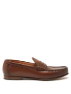 Ralph Lauren Purple Label - Chalmers Grained-leather Loafers - Mens - Brown