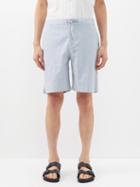 Frescobol Carioca - Sergio Linen-blend Shorts - Mens - Blue