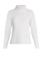 Matchesfashion.com Esteban Cortzar - Ribbed Knit Velvet Sweater - Womens - White