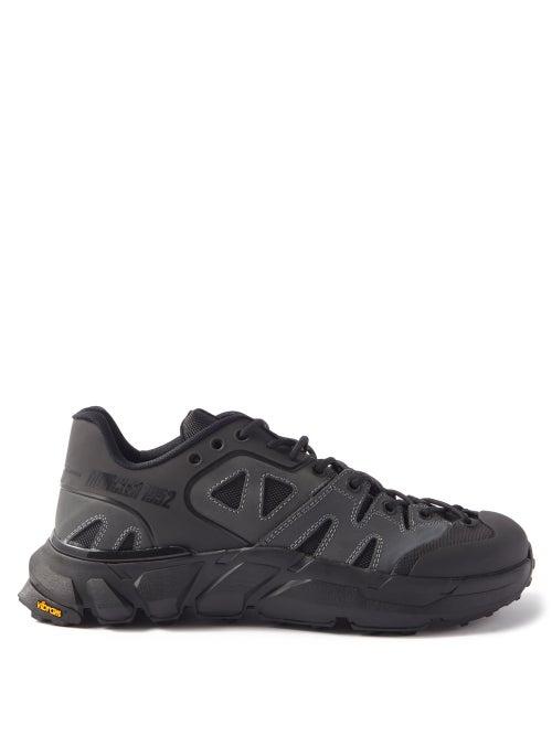 2 Moncler 1952 - Silencio Leather Trainers - Mens - Black
