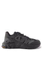2 Moncler 1952 - Silencio Leather Trainers - Mens - Black