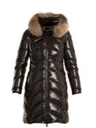 Moncler Albizia Fur-trimmed Quilted Down Coat