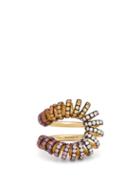 Matchesfashion.com Ana Khouri - Maia Diamond, Sapphire & 18kt Gold Ring - Womens - Multi