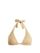 Matchesfashion.com Biondi - Triangle Bikini Top - Womens - Camel