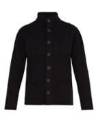 Matchesfashion.com Inis Mein - High Neck Wool Cardigan - Mens - Black