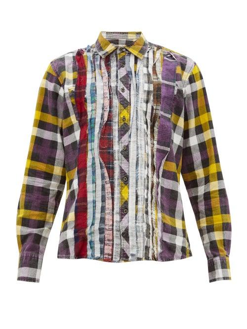 Matchesfashion.com Needles - Rebuild Patchwork Check Cotton Flannel Shirt - Mens - Multi