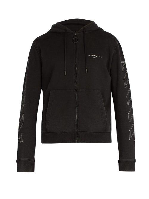 Matchesfashion.com Off-white - 3d Line Print Cotton Sweatshirt - Mens - Grey