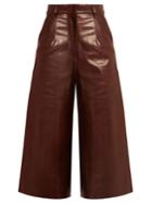 By. Bonnie Young High-rise Leather Culottes