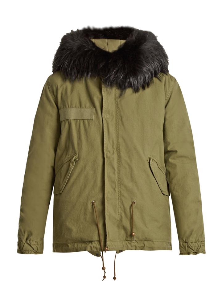 Mr & Mrs Italy Fur-trimmed Cotton-canvas Mini Parka
