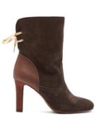 Matchesfashion.com See By Chlo - Lara Suede Boots - Womens - Black