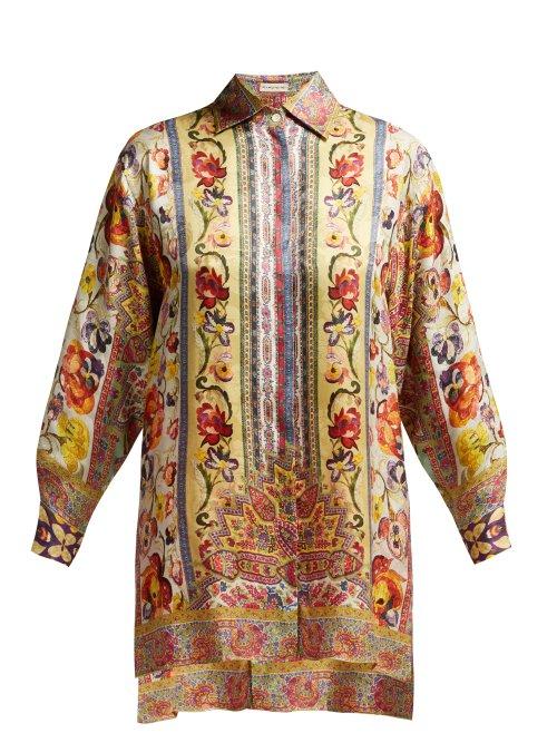 Matchesfashion.com Etro - Rosemont Floral Print Shirt - Womens - Pink Multi